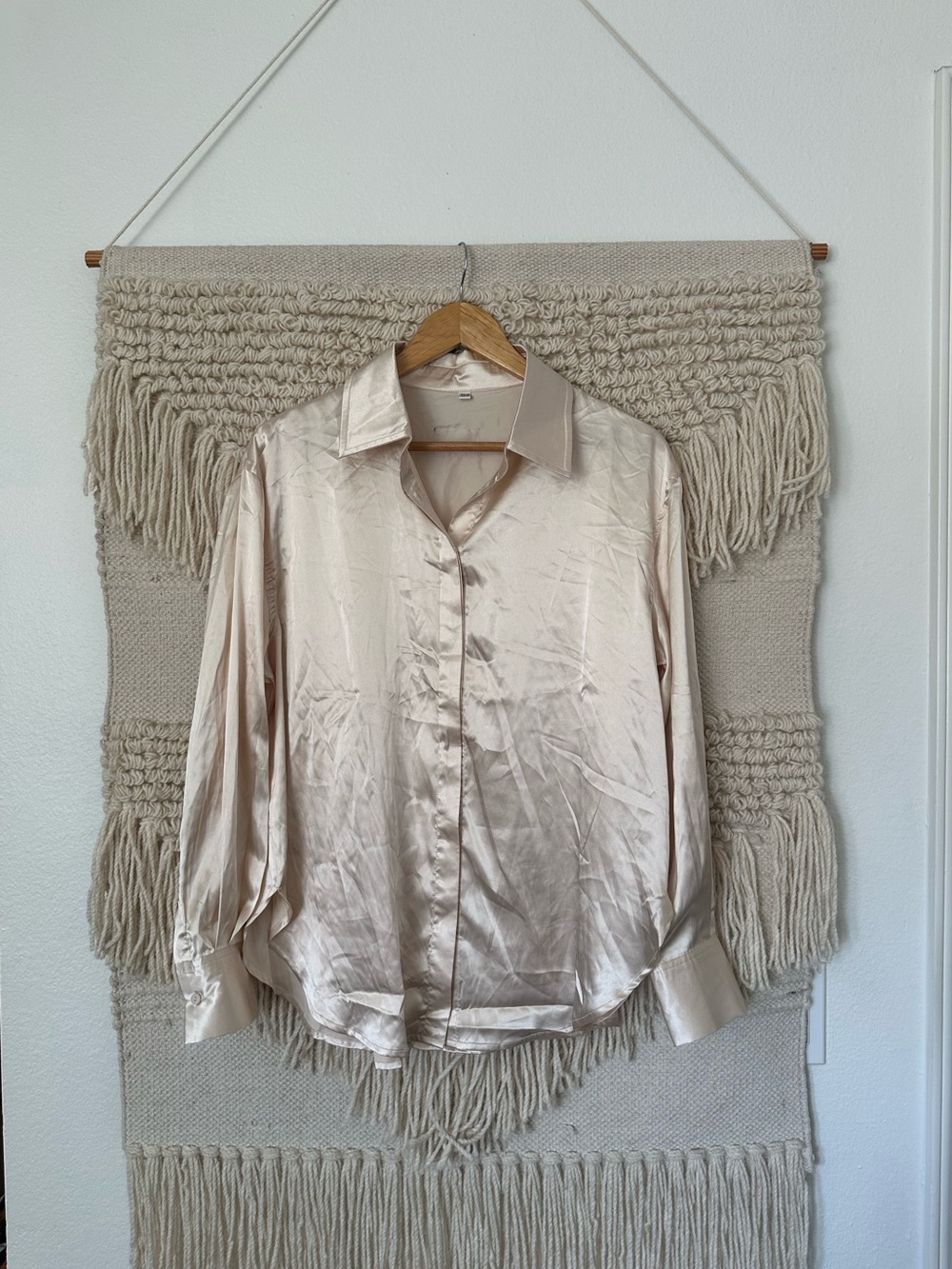 Daily Drills Satin Button Down
